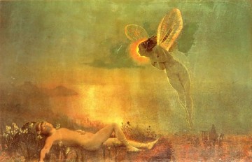  TK Pintura - Endimión en el monte Latmus ángel John Atkinson Grimshaw